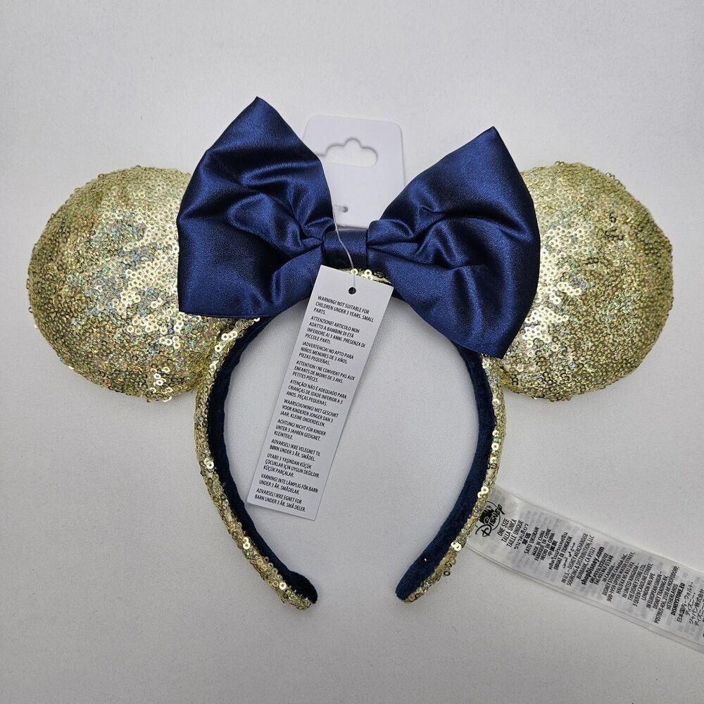 WDW 50th anniversary Blue Minnie Mouse Ears Headband Disney World